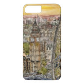 Bestemmingen | Waterverf Big Ben & London Eye Case-Mate iPhone Case (Achterkant)