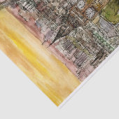 Bestemmingen | Waterverf Big Ben & London Eye Tissuepapier (Detail)