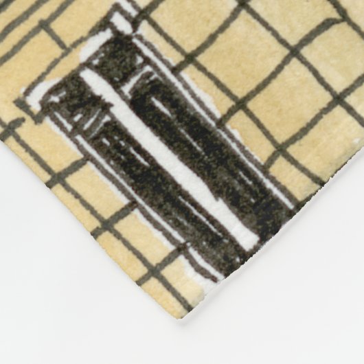 Bestemmingen | Waterverf Eiffeltoren en Parijs Fleece Deken (Hoek)