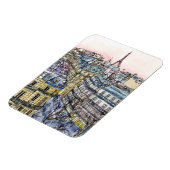 Bestemmingen | Waterverf Eiffeltoren en Parijs Magneet (Linkerzijde)