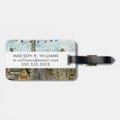 Bestemmingen | Waterverf Europese Swing Ride Bagagelabel (Achterkant horizontaal)