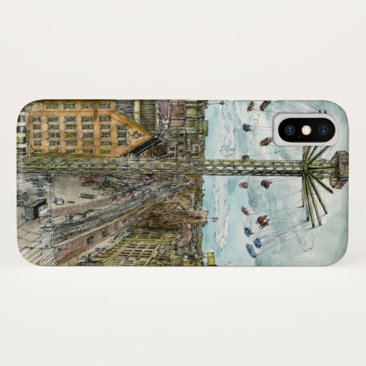 Bestemmingen | Waterverf Europese Swing Ride Case-Mate iPhone Case (Achterkant (horizontaal))