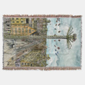 Bestemmingen | Waterverf Europese Swing Ride Deken (Voorkant)