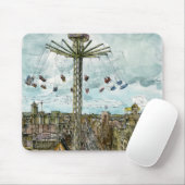 Bestemmingen | Waterverf Europese Swing Ride Muismat (Met muis)