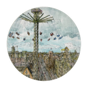 Bestemmingen   Waterverf Europese Swing Ride Snijplank