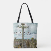 Bestemmingen | Waterverf Europese Swing Ride Tote Bag (Achterkant)