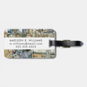 Bestemmingen | Waterverf  London Street Bagagelabel (Achterkant horizontaal)