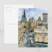 Bestemmingen | Waterverf  London Street Briefkaart (Voorkant / Achterkant)