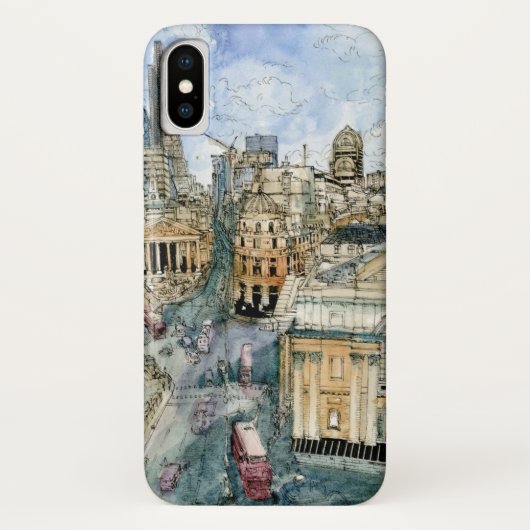 Bestemmingen | Waterverf  London Street Case-Mate iPhone Case (Achterkant)