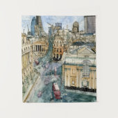 Bestemmingen | Waterverf  London Street Wandkleed (Voorkant)