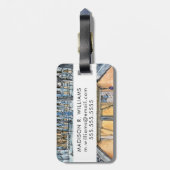 Bestemmingen | Waterverf  metro-ingang Bagagelabel (Achterkant verticaal)