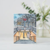 Bestemmingen | Waterverf  metro-ingang Briefkaart (Staand voorkant)