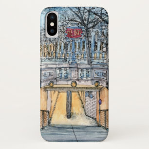 Bestemmingen   Waterverf  metro-ingang Case-Mate iPhone Case