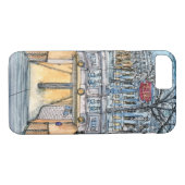 Bestemmingen | Waterverf metro-ingang Case-Mate iPhone Case (Achterkant (Horizontaal))