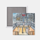 Bestemmingen | Waterverf  metro-ingang Magneet (Voorkant / Achterkant)