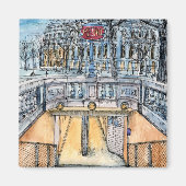 Bestemmingen | Waterverf  metro-ingang Magneet (Voorkant)