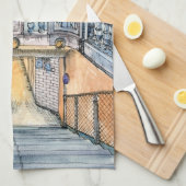 Bestemmingen | Waterverf  metro-ingang Theedoek (Quarter Fold)