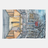 Bestemmingen | Waterverf  metro-ingang Theedoek (Horizontaal)