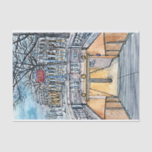 Bestemmingen   Waterverf  metro-ingang Tissuepapier