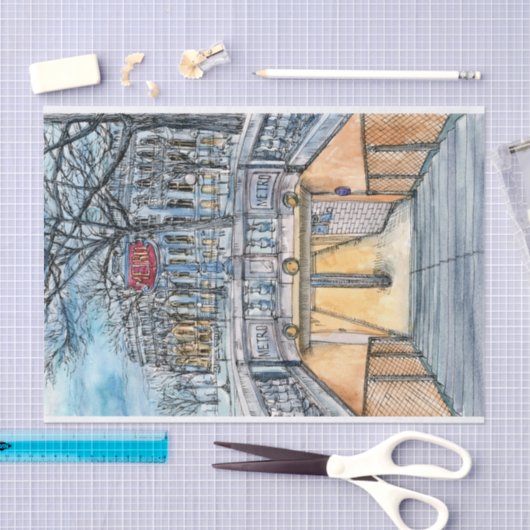 Bestemmingen | Waterverf  metro-ingang Tissuepapier (Craft)