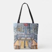 Bestemmingen | Waterverf  metro-ingang Tote Bag (Achterkant)
