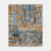 Bestemmingen | Waterverf New York City Uitzicht Fleece Deken (Voorkant)
