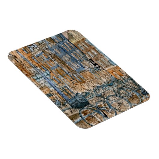 Bestemmingen | Waterverf New York City Uitzicht Magneet (Rechterzijde)