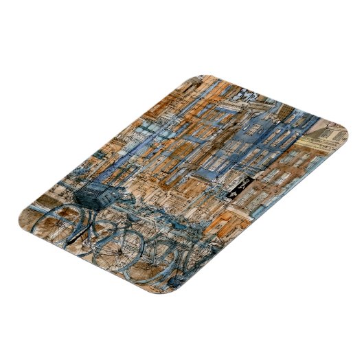 Bestemmingen | Waterverf New York City Uitzicht Magneet (Linkerzijde)