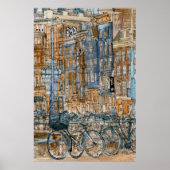 Bestemmingen | Waterverf New York City Uitzicht Poster (Voorkant)