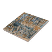 Bestemmingen | Waterverf New York City Uitzicht Tegeltje (Zijkant)