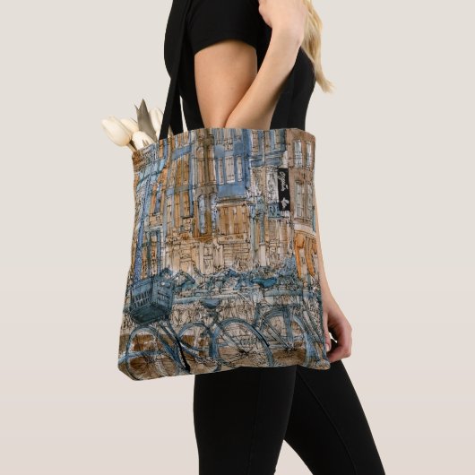 Bestemmingen | Waterverf New York City Uitzicht Tote Bag (Dichtbij)