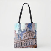 Bestemmingen | Waterverf Rustic Hotel de Ville Tote Bag (Voorkant)