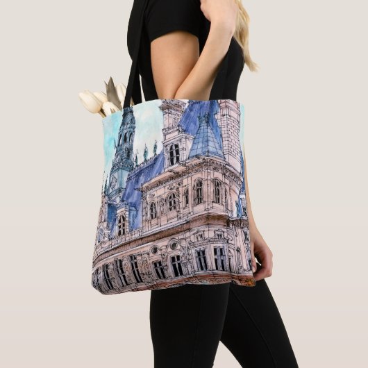 Bestemmingen | Waterverf Rustic Hotel de Ville Tote Bag (Dichtbij)