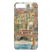 Bestemmingen | Waterverf strand en gebouwen Case-Mate iPhone Case (Achterkant)