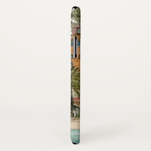 Bestemmingen | Waterverf strand en gebouwen Case-Mate iPhone Case (Achterkant / rechts)