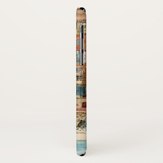 Bestemmingen | Waterverf strand en gebouwen Case-Mate iPhone Case (Achterkant/links)