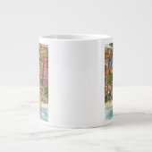 Bestemmingen | Waterverf strand en gebouwen Grote Koffiekop (Voorkant)