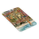 Bestemmingen | Waterverf strand en gebouwen Magneet (Rechterzijde)