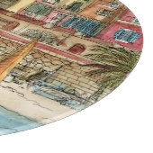 Bestemmingen | Waterverf strand en gebouwen Snijplank (Hoek)