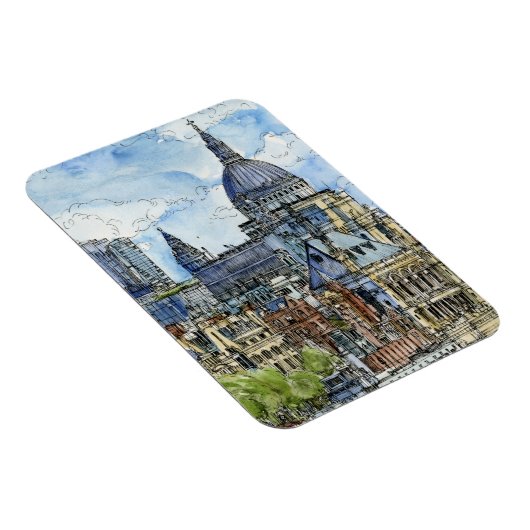 Bestemmingen | Waterverf Thames Waterfront Magneet (Rechterzijde)