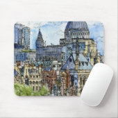 Bestemmingen | Waterverf Thames Waterfront Muismat (Met muis)