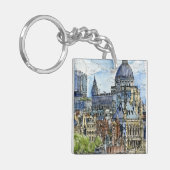 Bestemmingen | Waterverf Thames Waterfront Sleutelhanger (Voorkant Links)