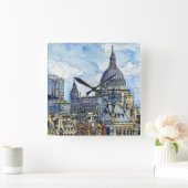 Bestemmingen | Waterverf Thames Waterfront Vierkante Klok (Huis)