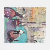 Bestemmingen | Waterverf Venice Gondola Ride Fleece Deken (Voorkant (Horizontaal))