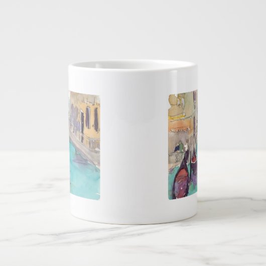 Bestemmingen | Waterverf Venice Gondola Ride Grote Koffiekop (Voorkant)