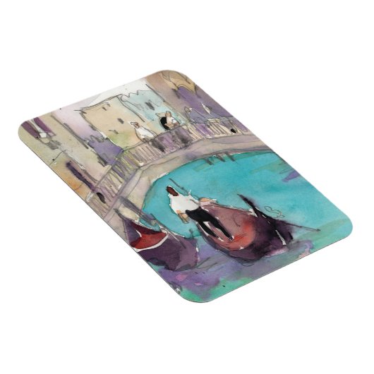 Bestemmingen | Waterverf Venice Gondola Ride Magneet (Rechterzijde)