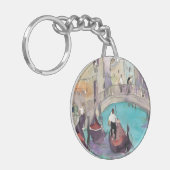 Bestemmingen | Waterverf Venice Gondola Ride Sleutelhanger (Voorkant Links)