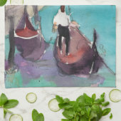 Bestemmingen | Waterverf Venice Gondola Ride Theedoek (Gevouwen)