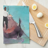 Bestemmingen | Waterverf Venice Gondola Ride Theedoek (Quarter Fold)