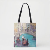 Bestemmingen | Waterverf Venice Gondola Ride Tote Bag (Voorkant)